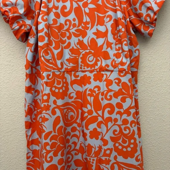 Talbots Puff Sleeve Poplin Dress Floral Print Size 18W NWT - Picture 4 of 13